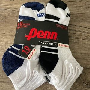 NEW Penn 10 pack of Men’s Docks fits Shoe Size 6-12
